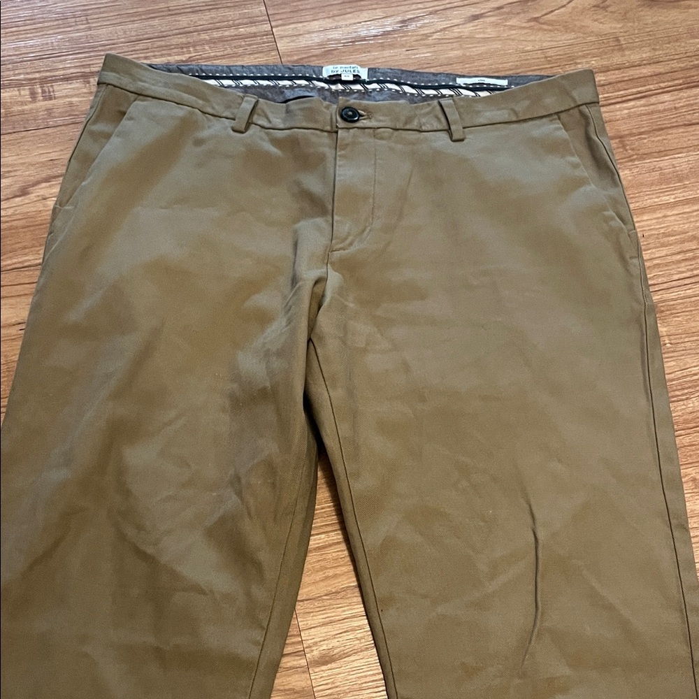 Men's Brown Slim Pants Le Parfait by Jules Size 44